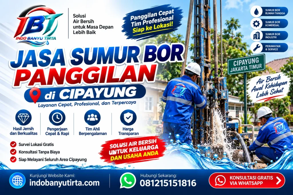 Jasa Sumur Bor Panggilan di Cipayung