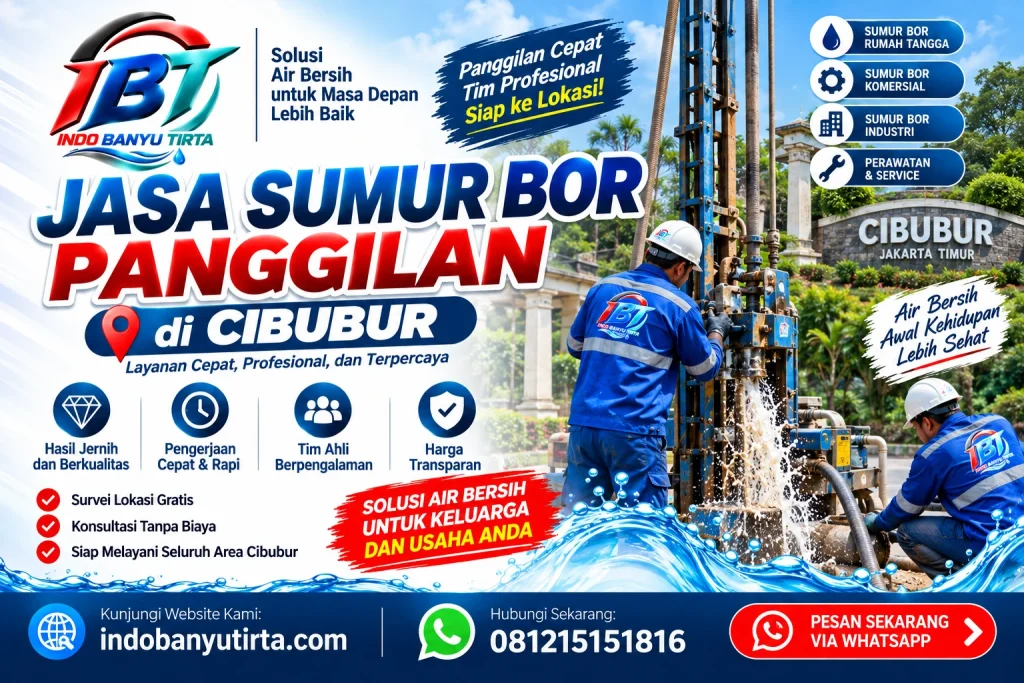 Jasa Sumur Bor Panggilan di Cibubur