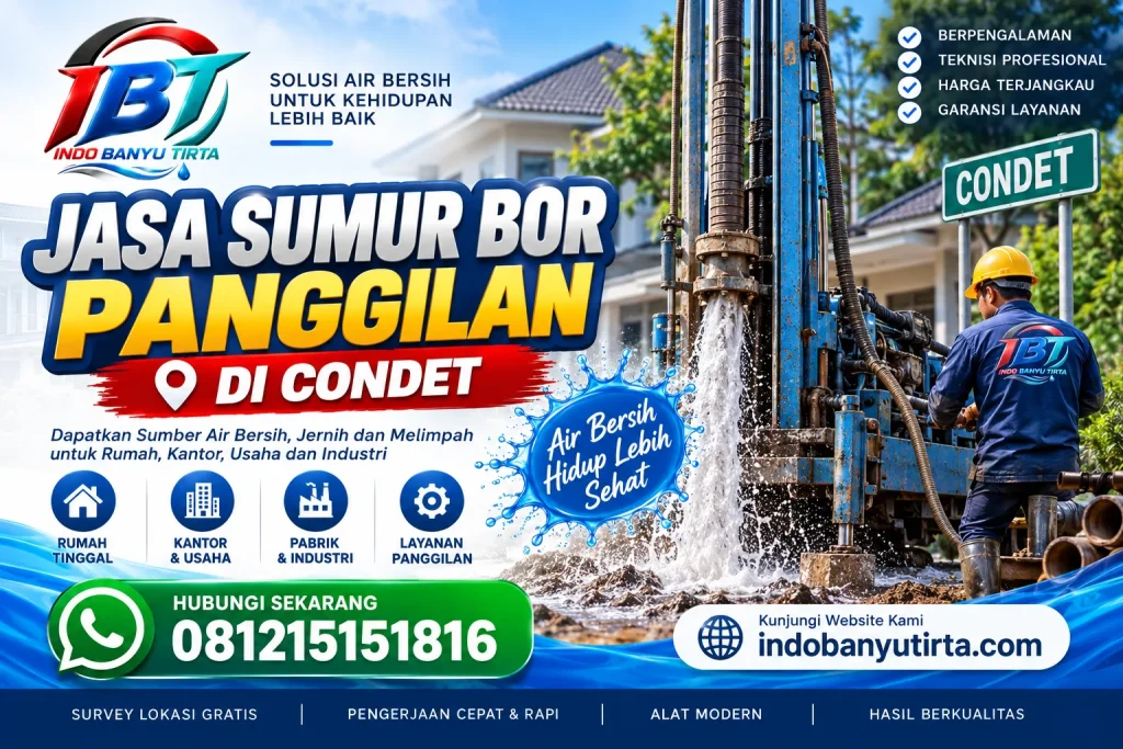Jasa Sumur Bor Panggilan di Condet