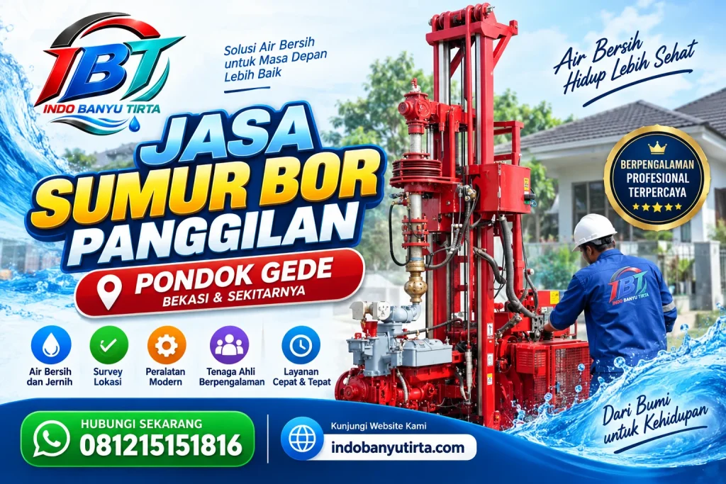 Jasa Sumur Bor Panggilan di Pondok Gede