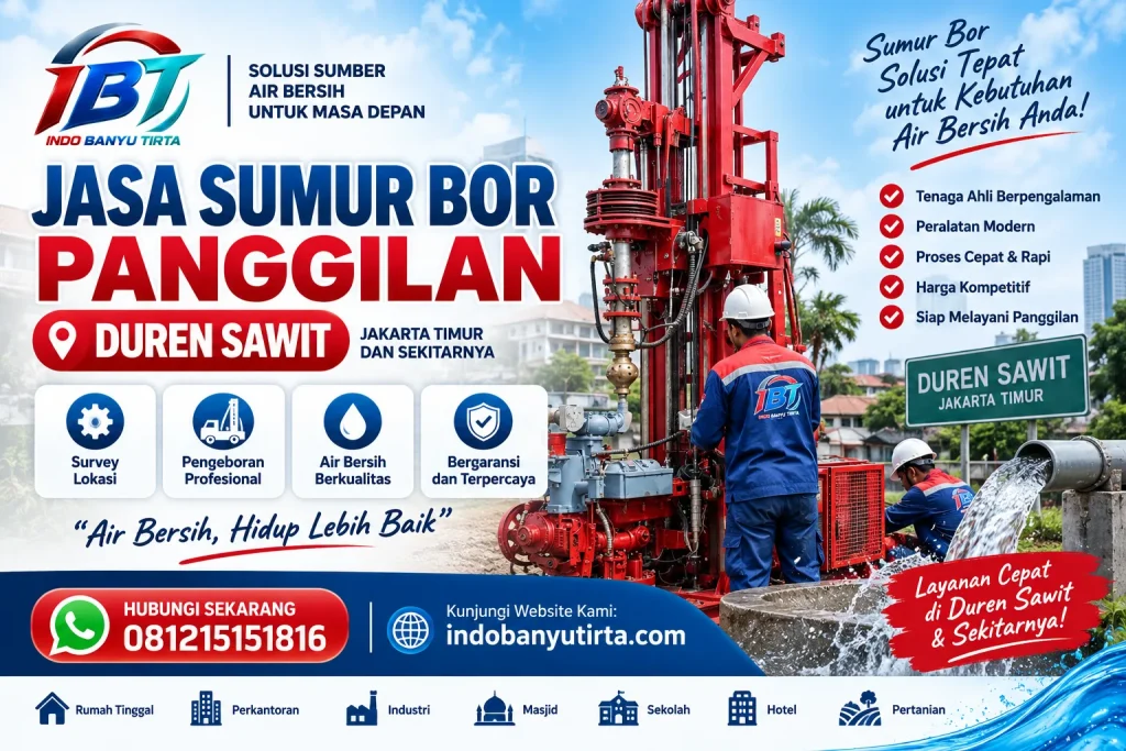 Jasa Sumur Bor Panggilan di Duren Sawit