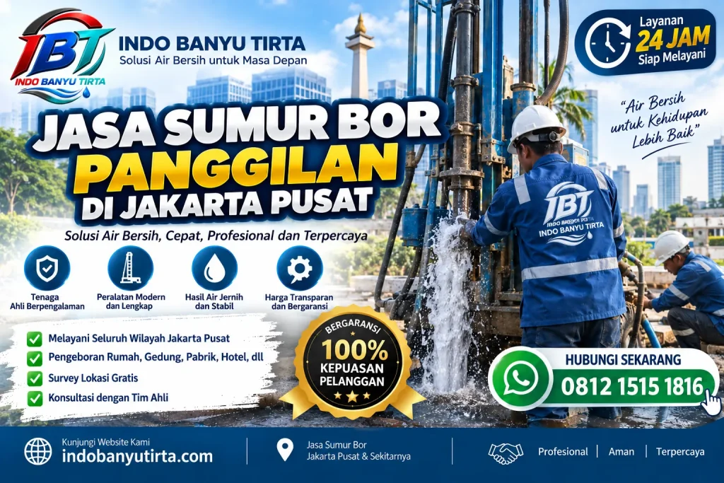 Jasa Sumur Bor Panggilan di Jakarta Pusat