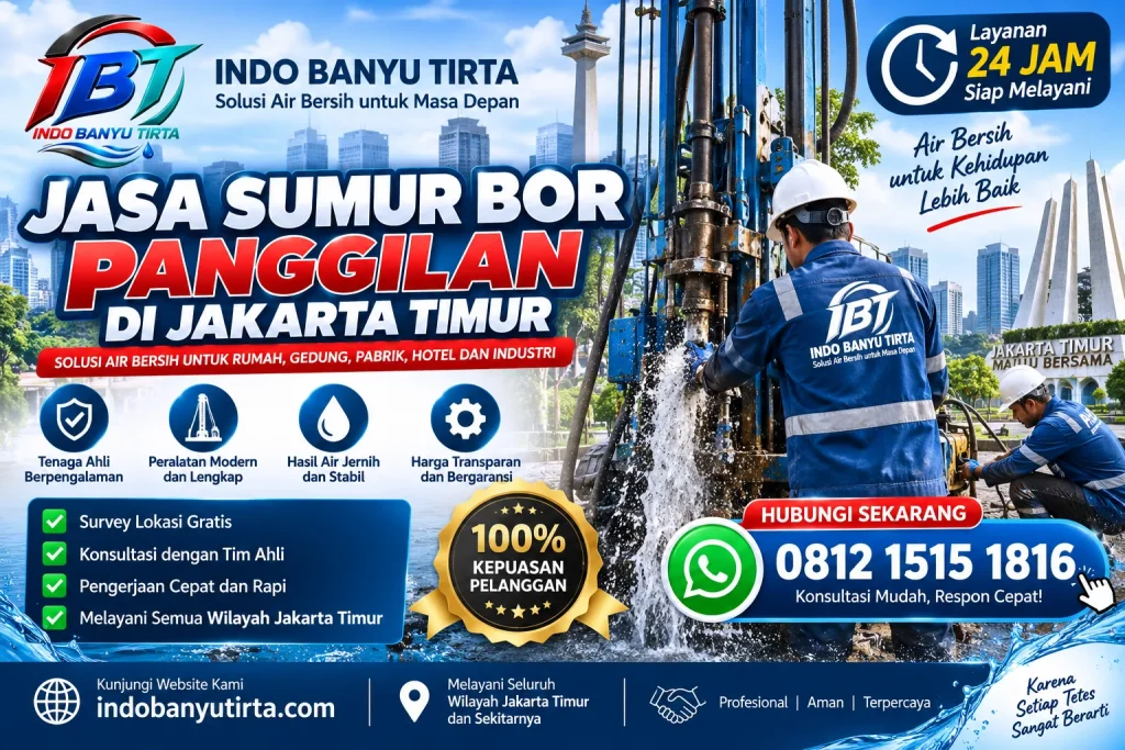 Jasa Sumur Bor Panggilan di Jakarta Timur