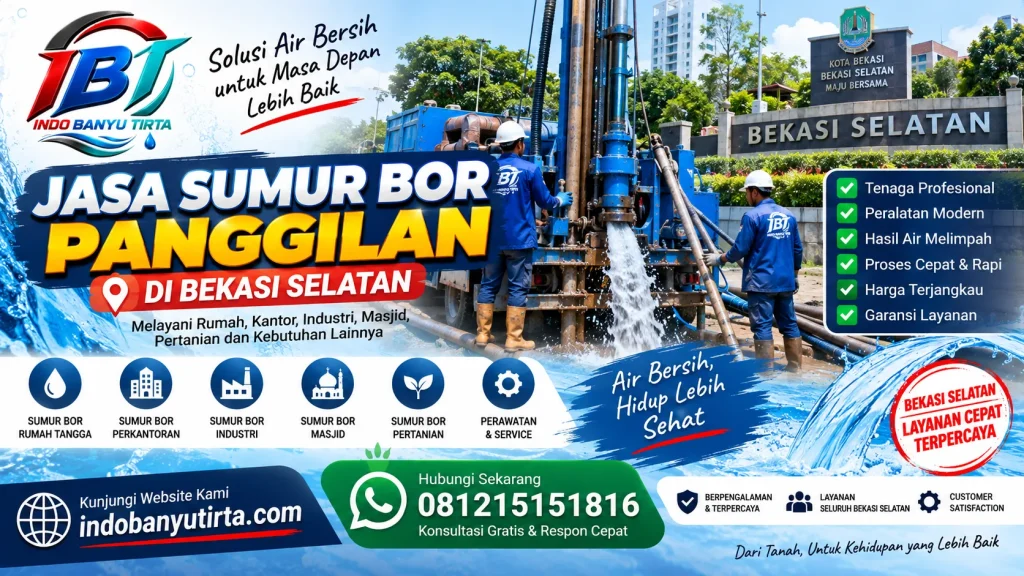 Jasa Sumur Bor Panggilan di Bekasi Selatan
