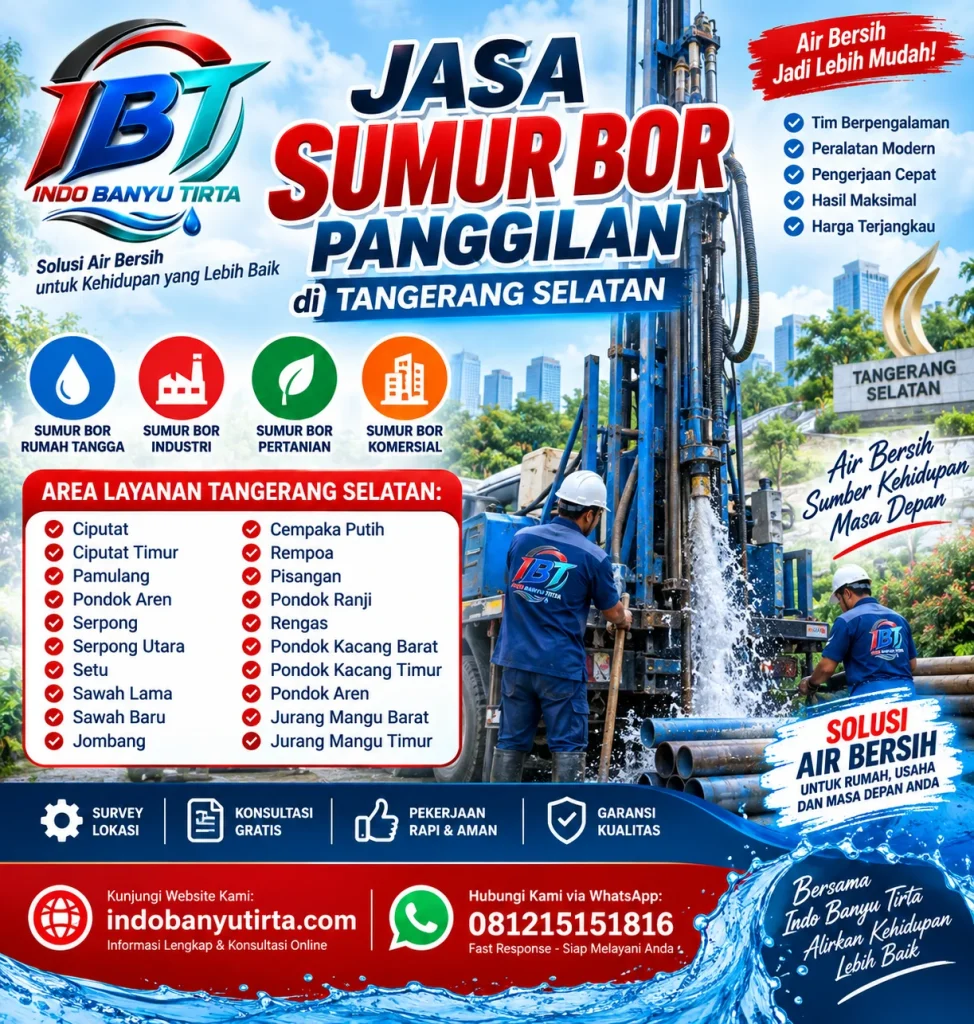 Jasa Sumur Bor Panggilan di Tangerang Selatan