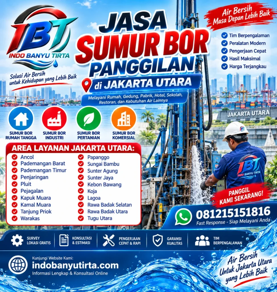 Jasa Sumur Bor Panggilan di Jakarta Utara