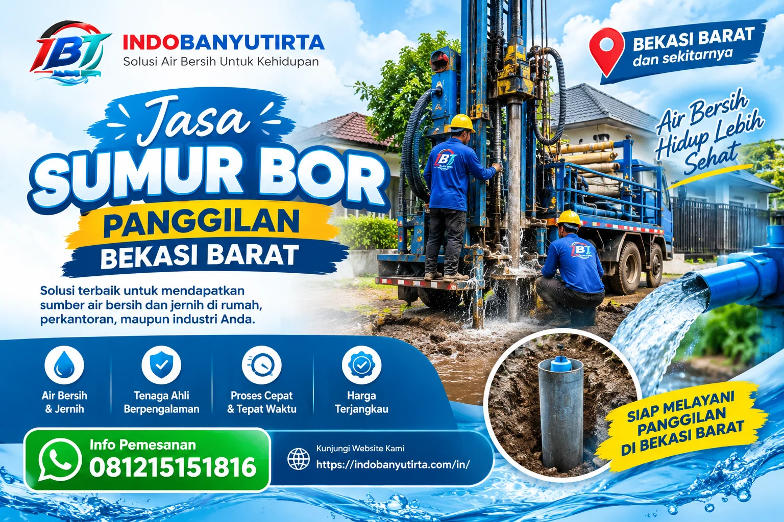Jasa Sumur Bor Panggilan Bekasi Barat