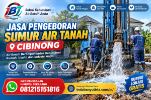 Jasa pengeboran sumur Air Tanah Cibinong