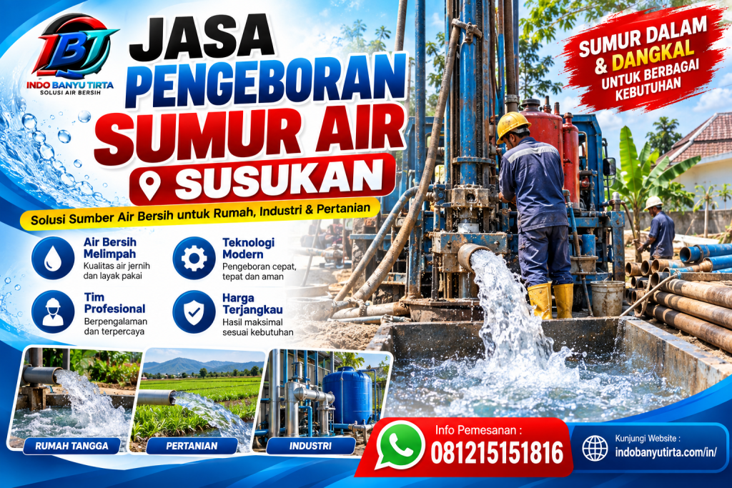 Jasa Pengeboran Sumur Air Susukan