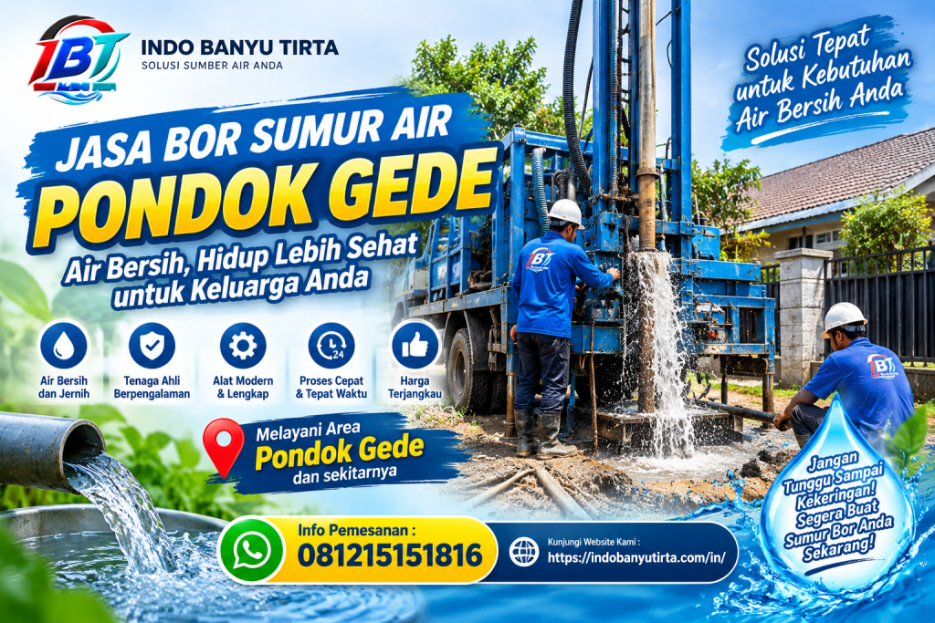 Jasa Bor Sumur Air Pondok Gede