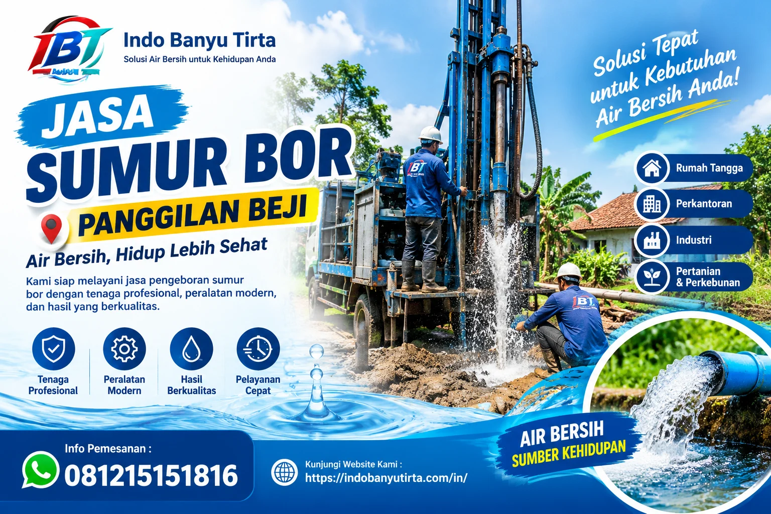 Jasa Sumur Bor Panggilan Beji